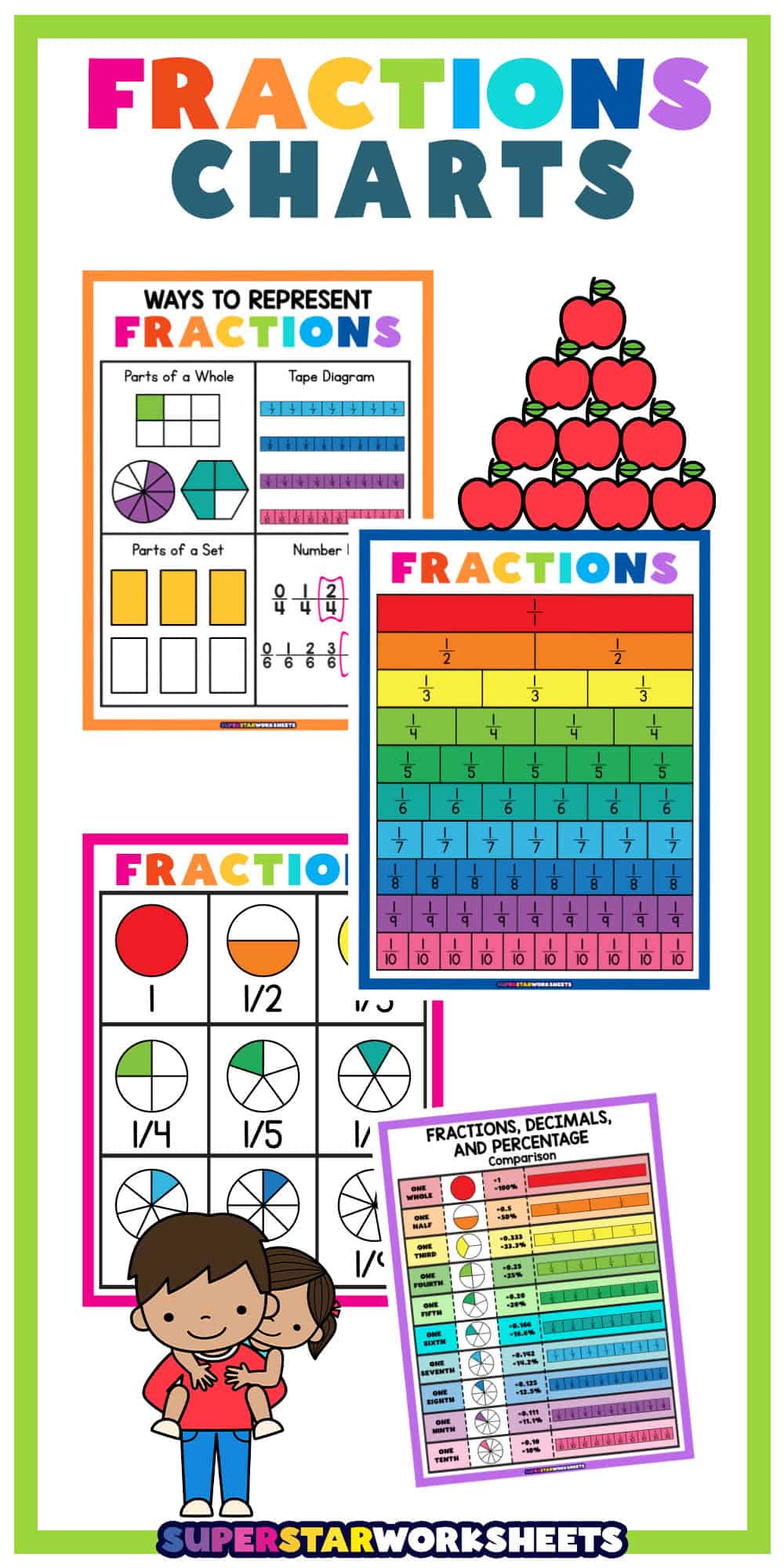 Fractions Chart - Superstar Worksheets