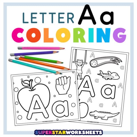 Letter A Coloring Pages - Superstar Worksheets