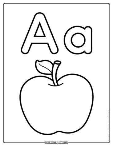 Letter A Coloring Pages - Superstar Worksheets