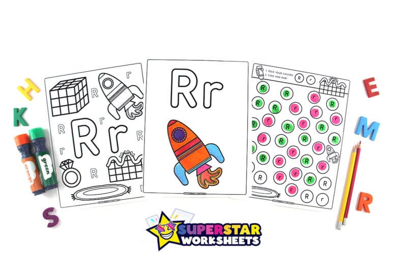 Letter R Coloring Pages - Superstar Worksheets