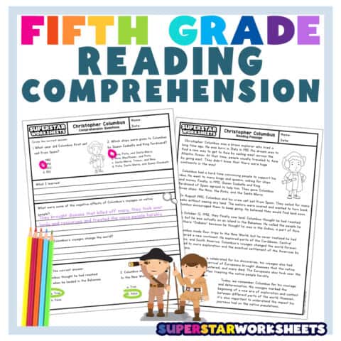 Fifth Grade Reading Comprehension - Superstar Worksheets