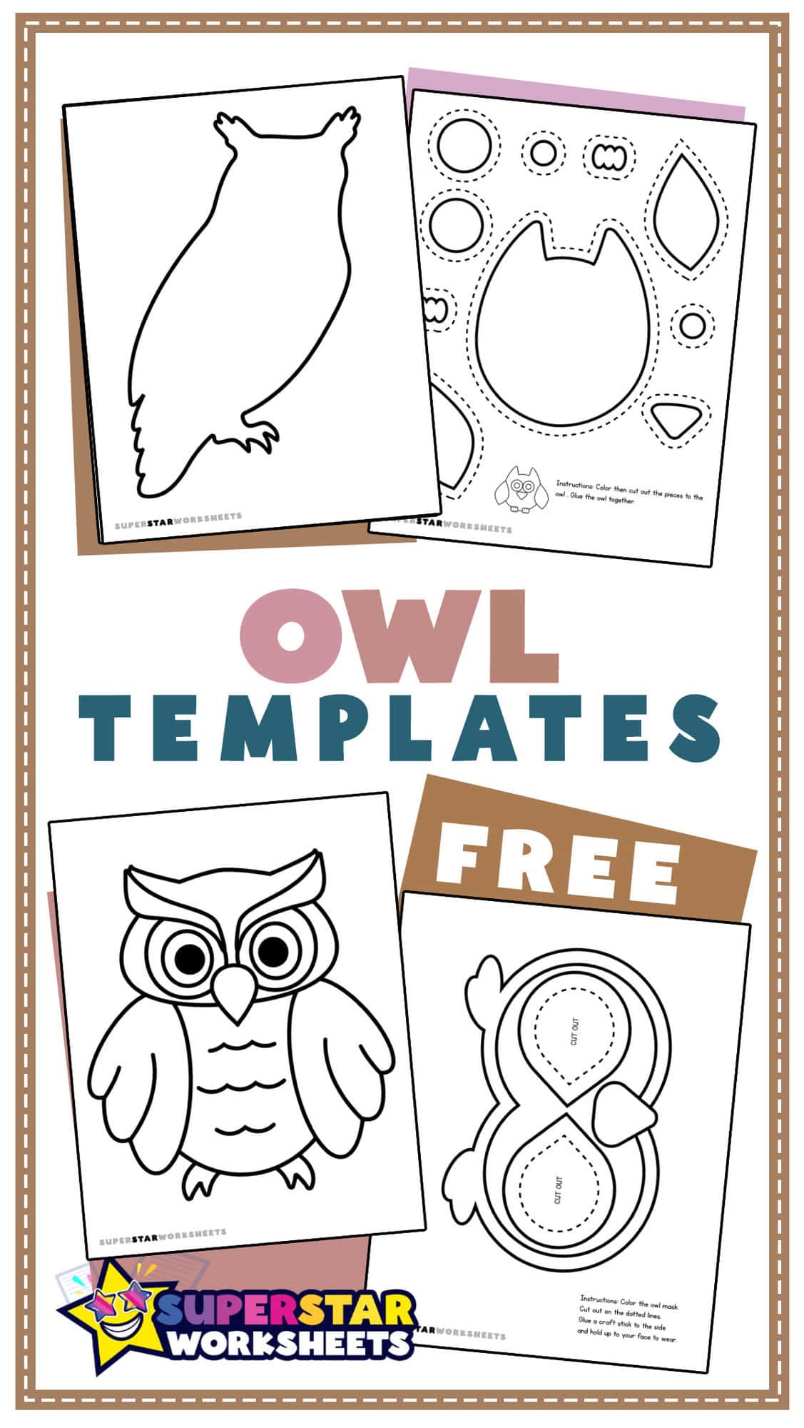 Owl Template Free Printables - BarnOwlTemplate 1 
