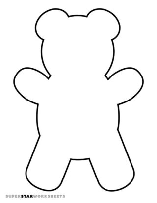 Bear Template (Free Printables) - Superstar Worksheets