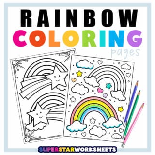 Rainbow Coloring Pages - Superstar Worksheets