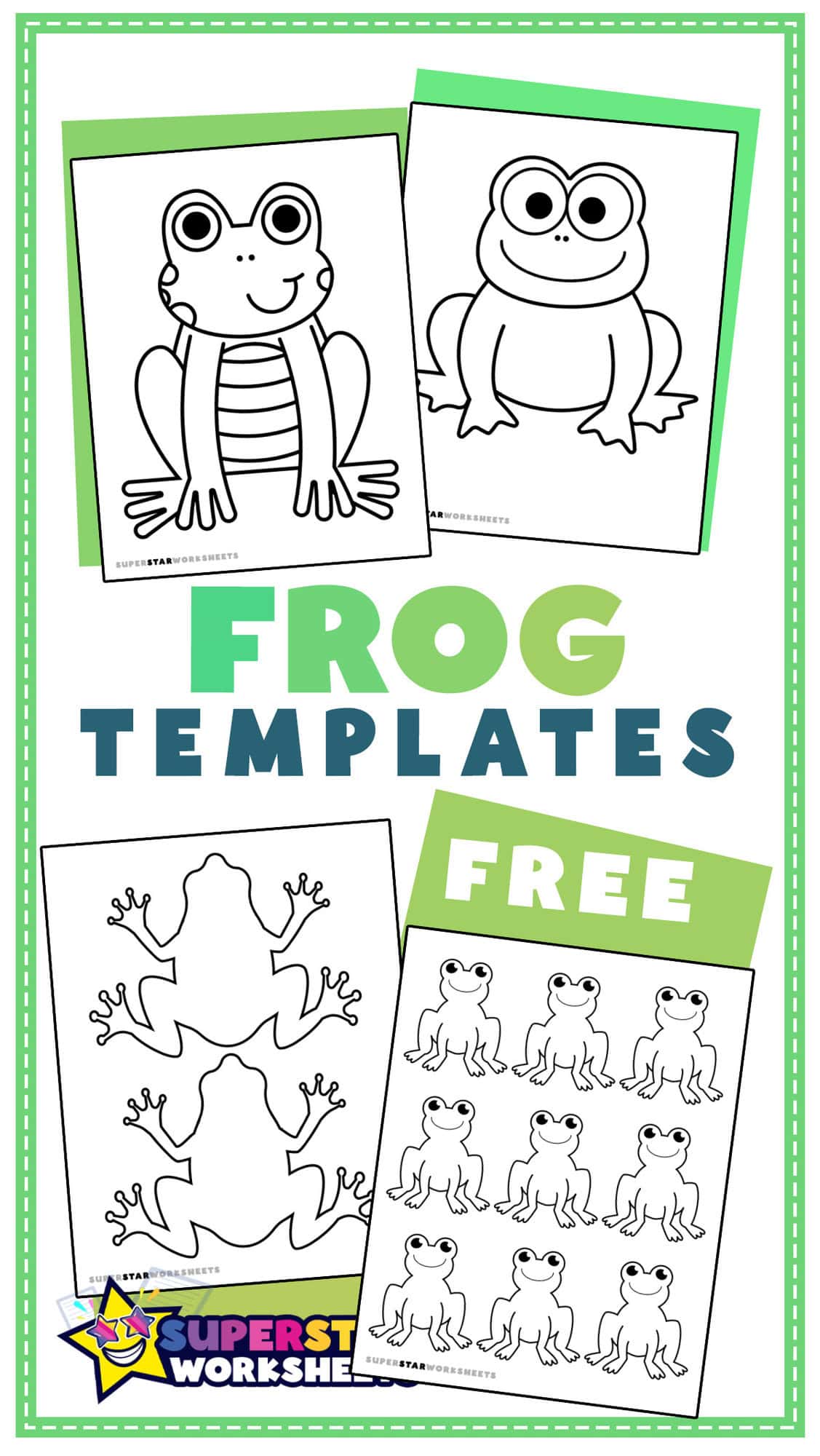 Frog Template Superstar Worksheets Frog Template Superstar Worksheets