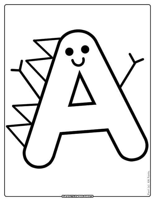 Letter A Colouring In Letter A Colouring In