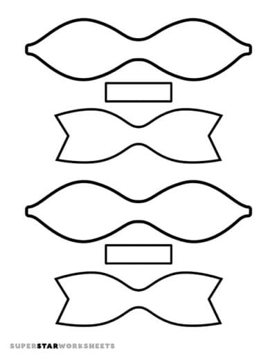 Bow Template (Free Printables) Superstar Worksheets