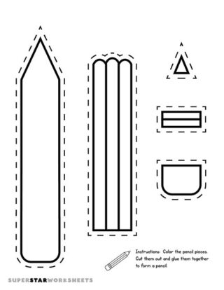 Pencil Template (Free Printables) - Superstar Worksheets