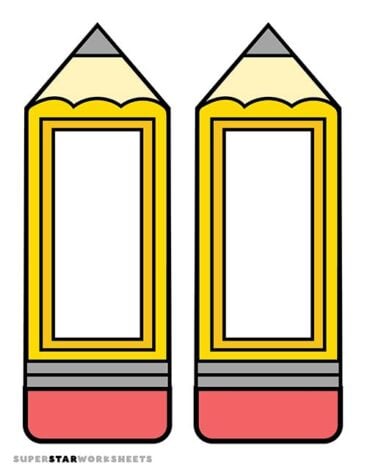 Pencil Template (Free Printables) - Superstar Worksheets