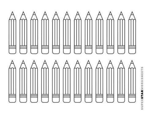 Pencil Template (Free Printables) Superstar Worksheets