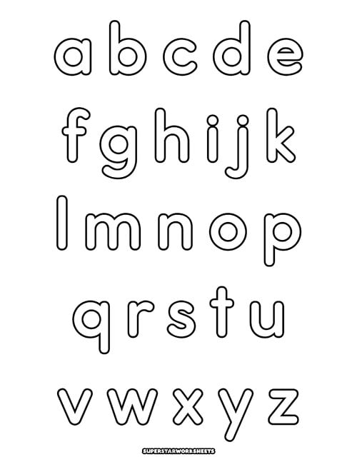 Printable Alphabet Letter Templates - Superstar Worksheets