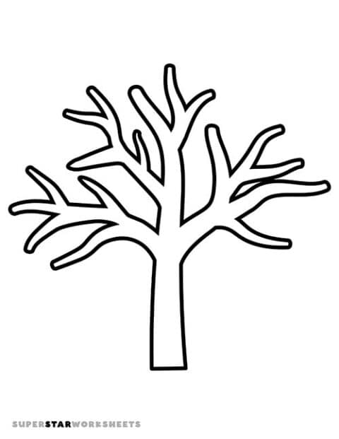 Tree Template (Free Printables) Superstar Worksheets