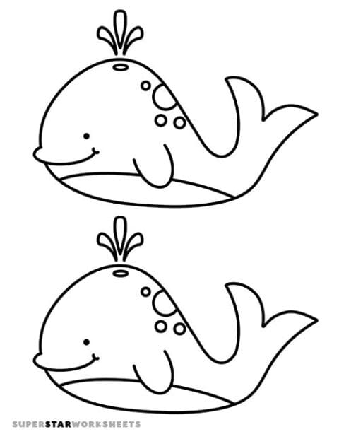 Whale Template (Free Printables) - Superstar Worksheets