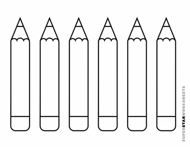 Pencil Template (Free Printables) Superstar Worksheets