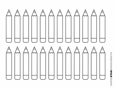Pencil Template (Free Printables) Superstar Worksheets