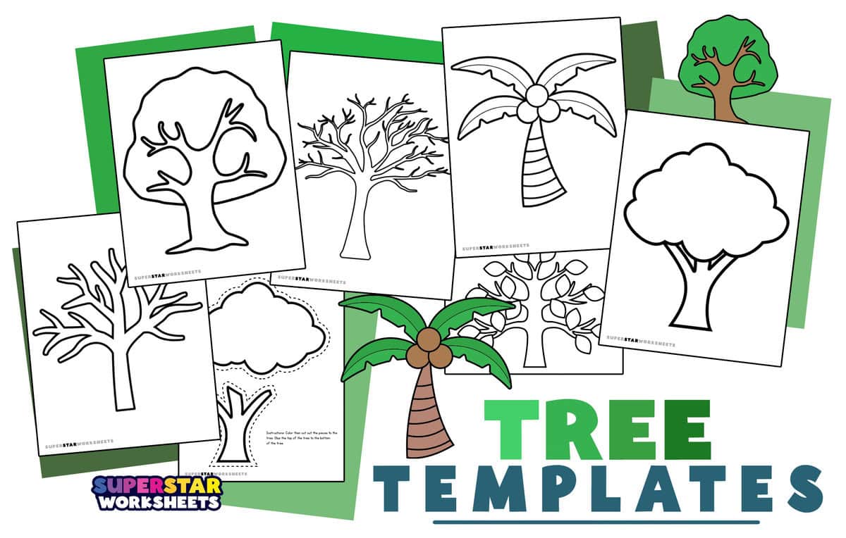 Tree Template (Free Printables) - Superstar Worksheets