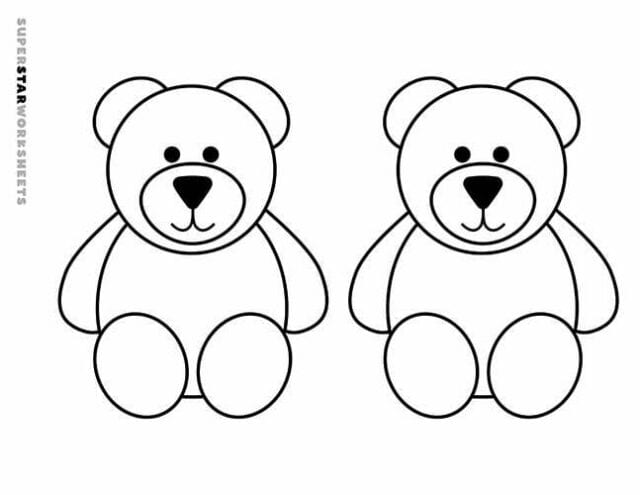 Bear Template (Free Printables) Superstar Worksheets