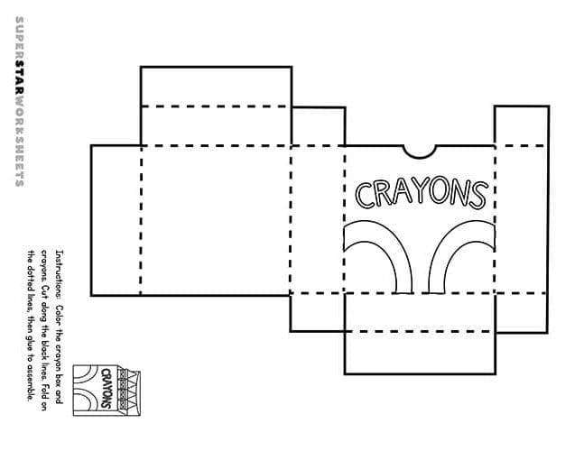 Crayon Template - Superstar Worksheets