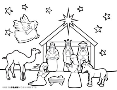 Nativity Coloring Pages (Free Printables) Superstar Worksheets Nativity Coloring Pages (Free Printables) Superstar Worksheets