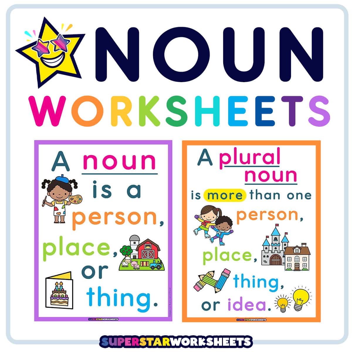 Noun Worksheets - Superstar Worksheets for Free Printable Noun Worksheets For Kindergarten