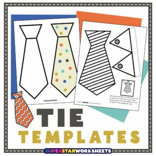 Tie Template (Free Printables) - Superstar Worksheets
