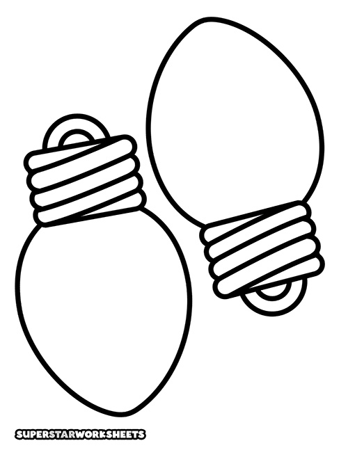 Christmas Lights Coloring Pages Free Printables Superstar Worksheets