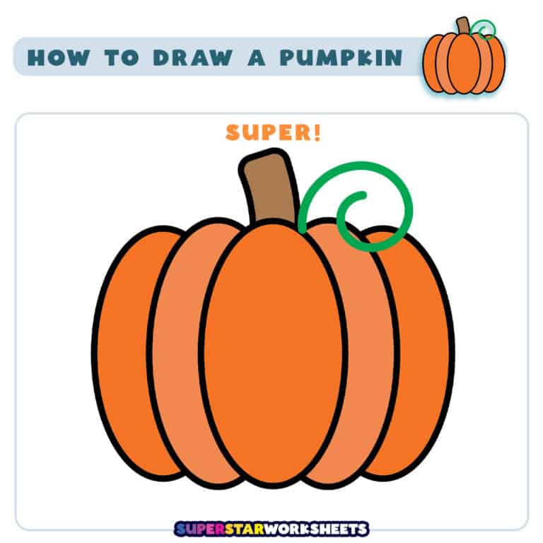 How to Draw a Pumpkin - Superstar Worksheets