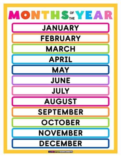 Months of the Year main image 1