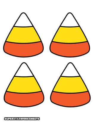 Candy Corn Template (Free Printables) - Superstar Worksheets