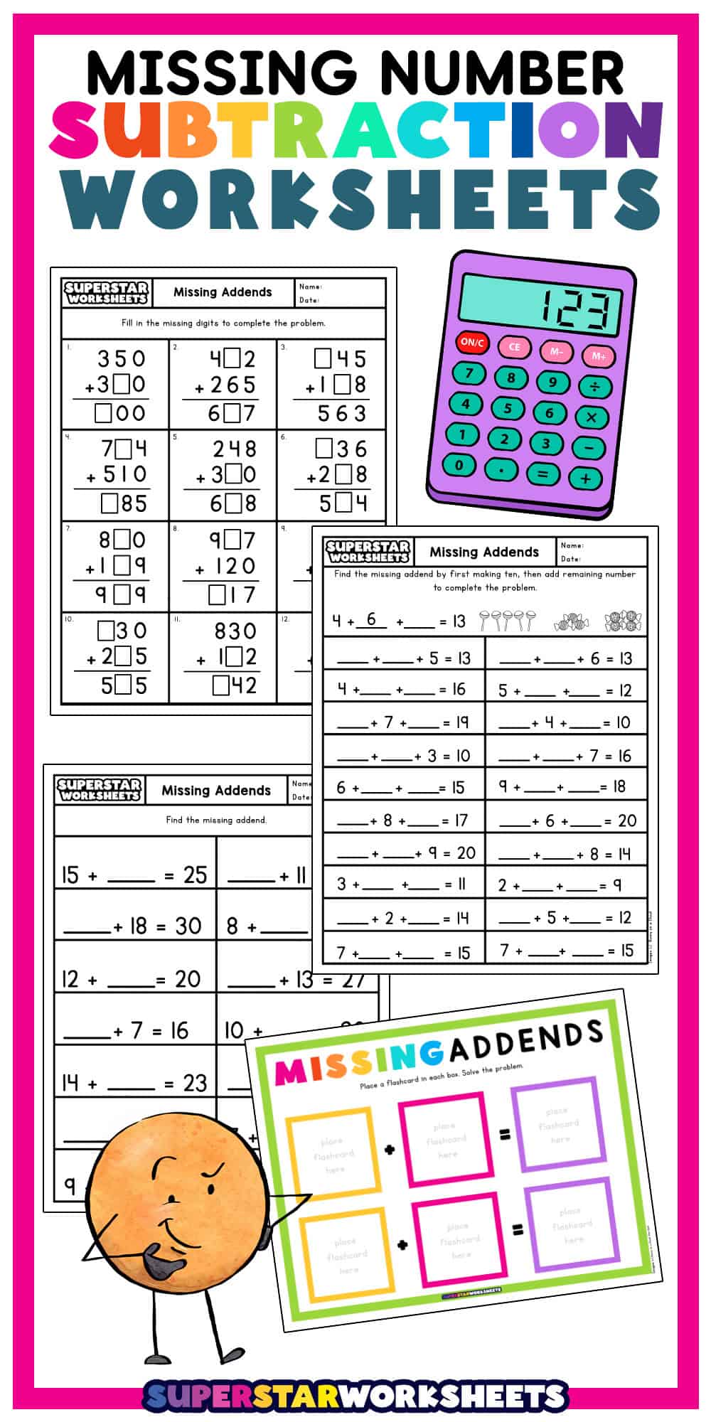 Missing Number Subtraction Worksheets Superstar Worksheets Missing Number Subtraction Worksheets Superstar Worksheets