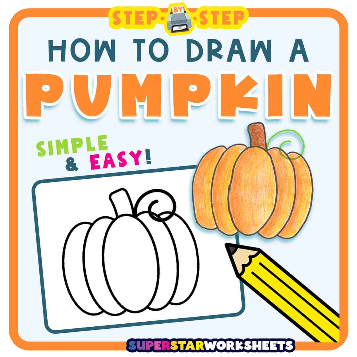 How to Draw a Pumpkin - Superstar Worksheets