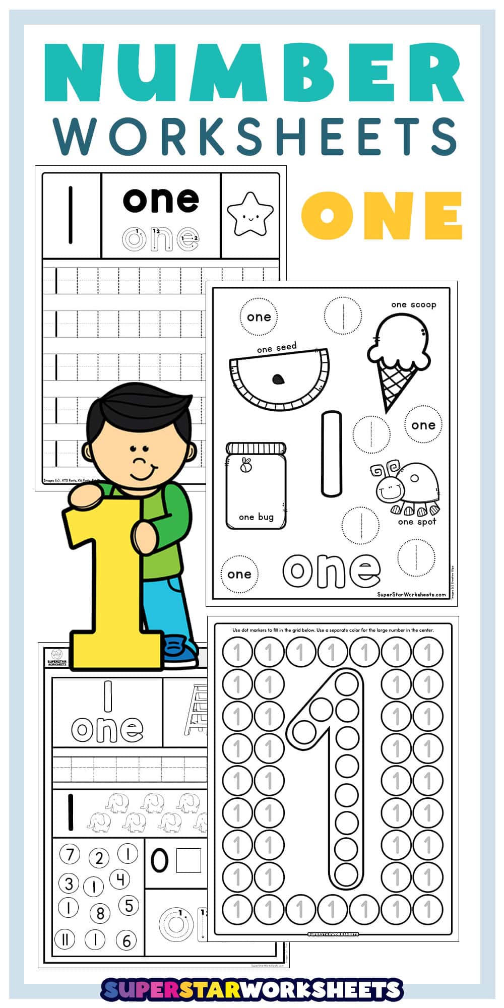 Number 1 Worksheets Superstar Worksheets