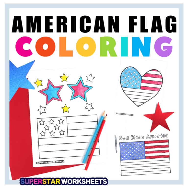 American Flag Coloring Pages Superstar Worksheets