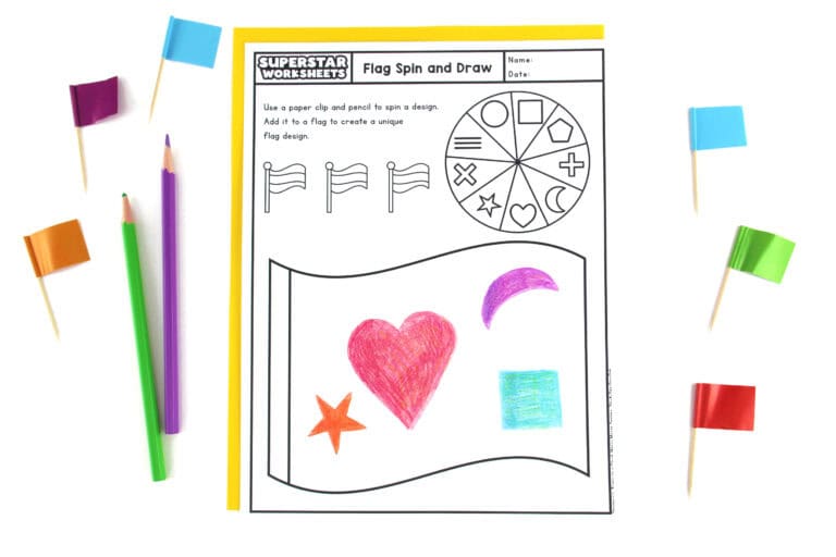 Flag Template - Superstar Worksheets