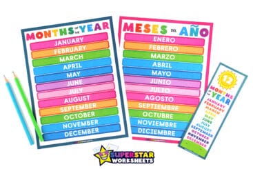 Months of the Year - Superstar Worksheets