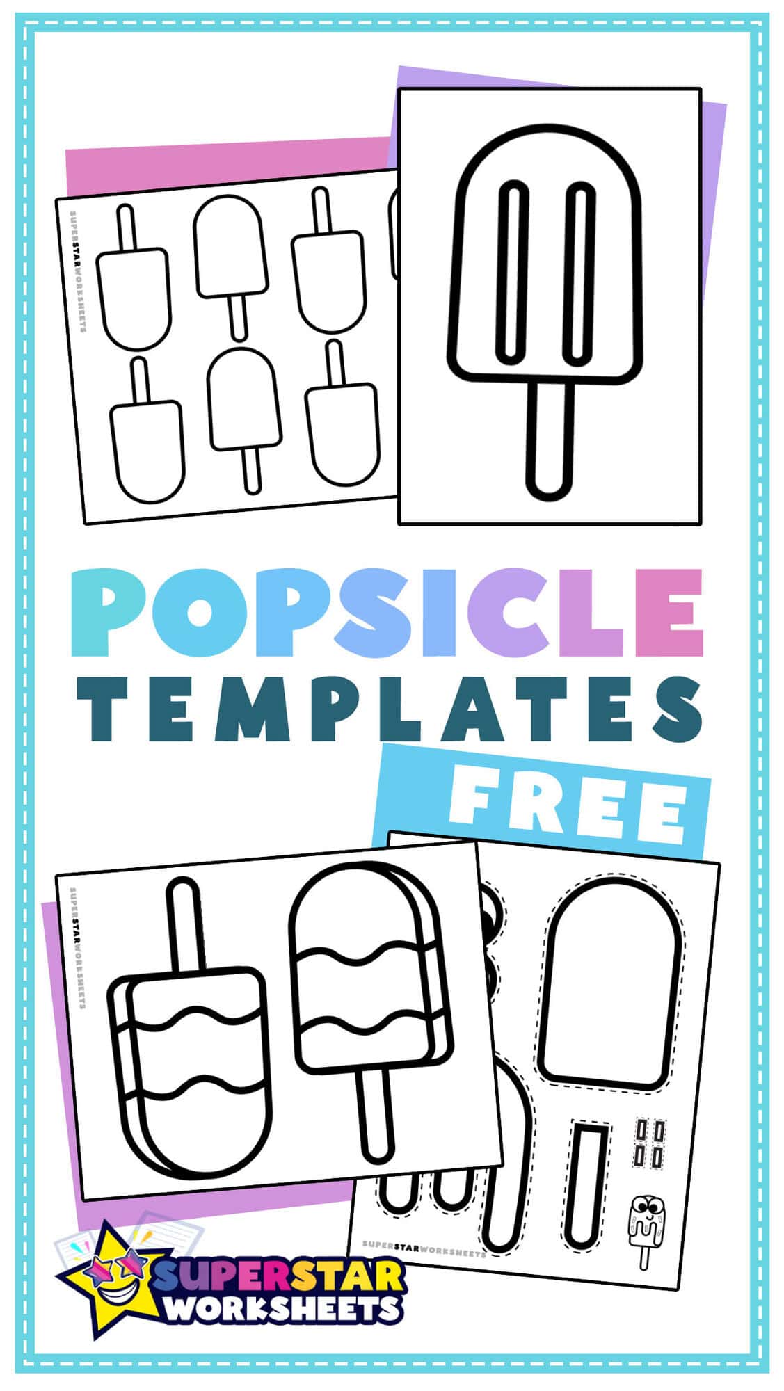 Popsicle Template Superstar Worksheets Popsicle Template Superstar Worksheets
