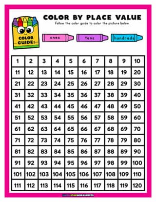 120 Chart Superstar Worksheets