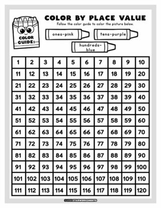 120 Chart Superstar Worksheets