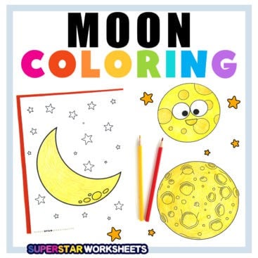 Moon Coloring Pages (Free Printables) - Superstar Worksheets