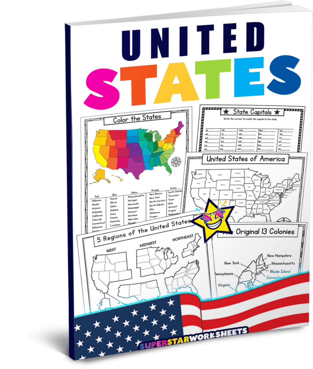USA Map Worksheets Superstar Worksheets USMapsPrintable
