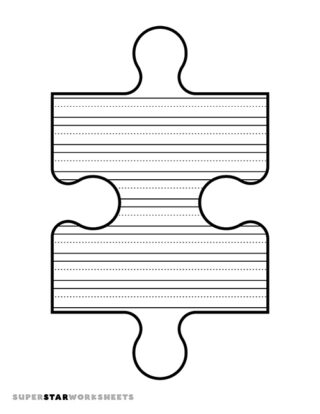 Puzzle Piece Template - Superstar Worksheets