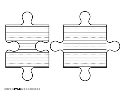 Puzzle Piece Template - Superstar Worksheets