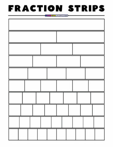 Fraction Strips Superstar Worksheets