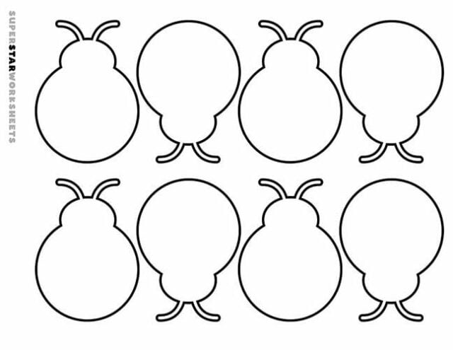 Ladybug Template (Free Printables) - Superstar Worksheets