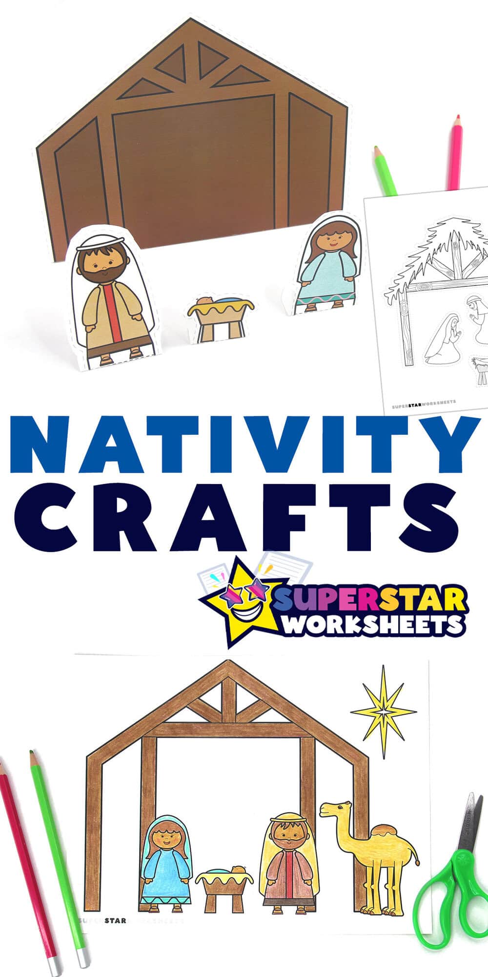 Nativity Template (Free Printables) Superstar Worksheets