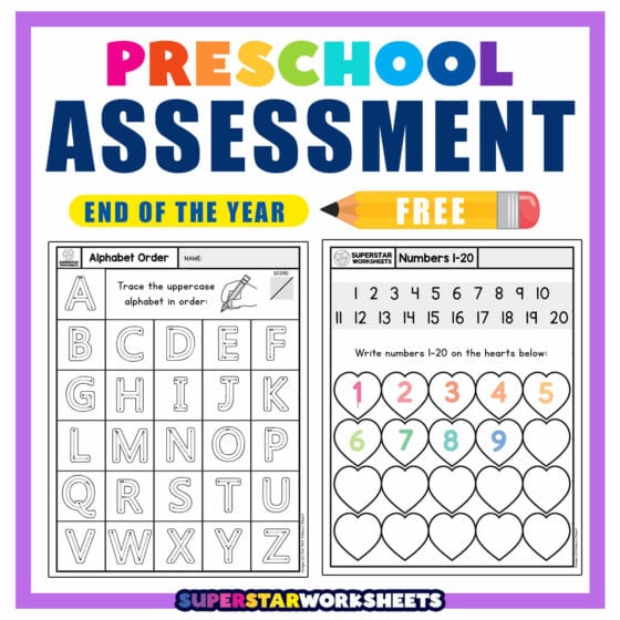 Preschool Assessment - Superstar Worksheets
