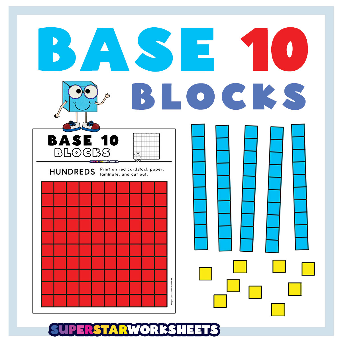 Base Ten Blocks Worksheet Base Ten Blocks Worksheet