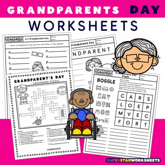 Grandparents Day Printables - Superstar Worksheets