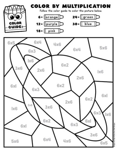 Multiplication Color By Number - Superstar Worksheets