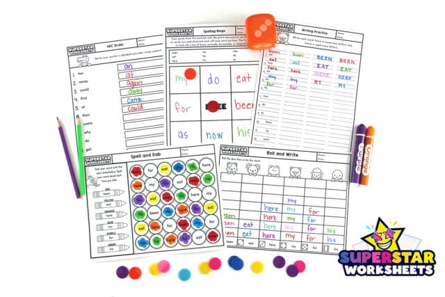 Spelling Worksheet Generator - Superstar Worksheets